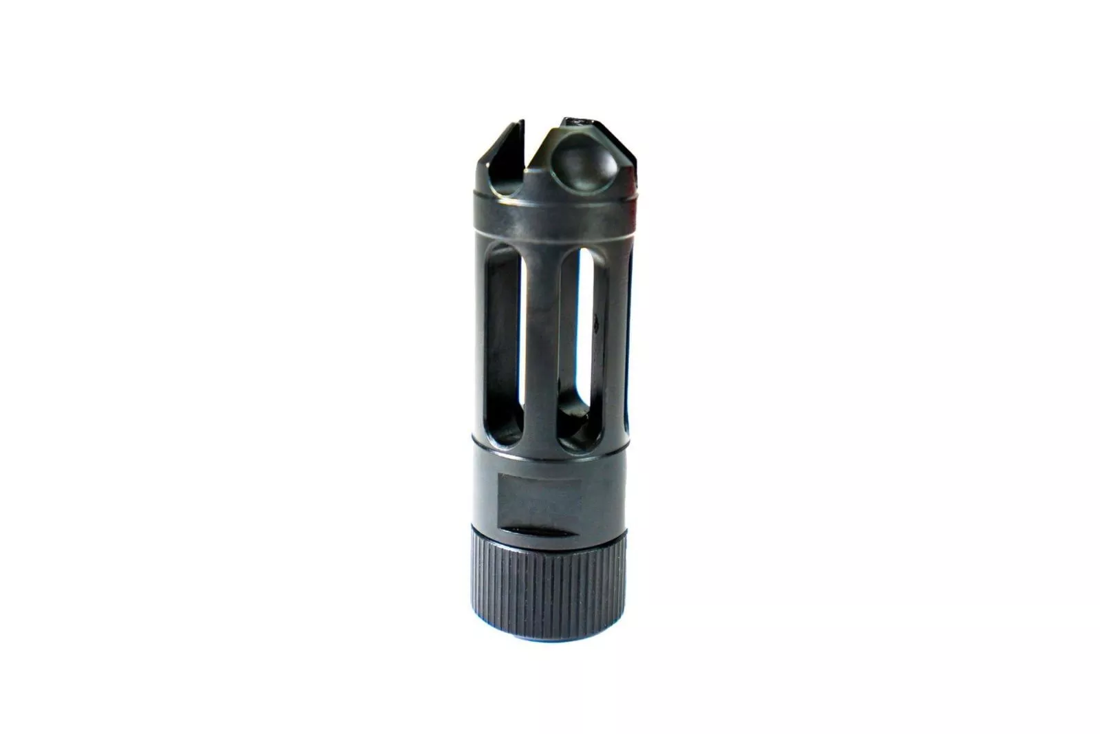 Faxon 9mm/350 Legend MuzzLok Ported Flash Hider, Steel, QPQ Nitride – FFMD9MMPFHSQPQ