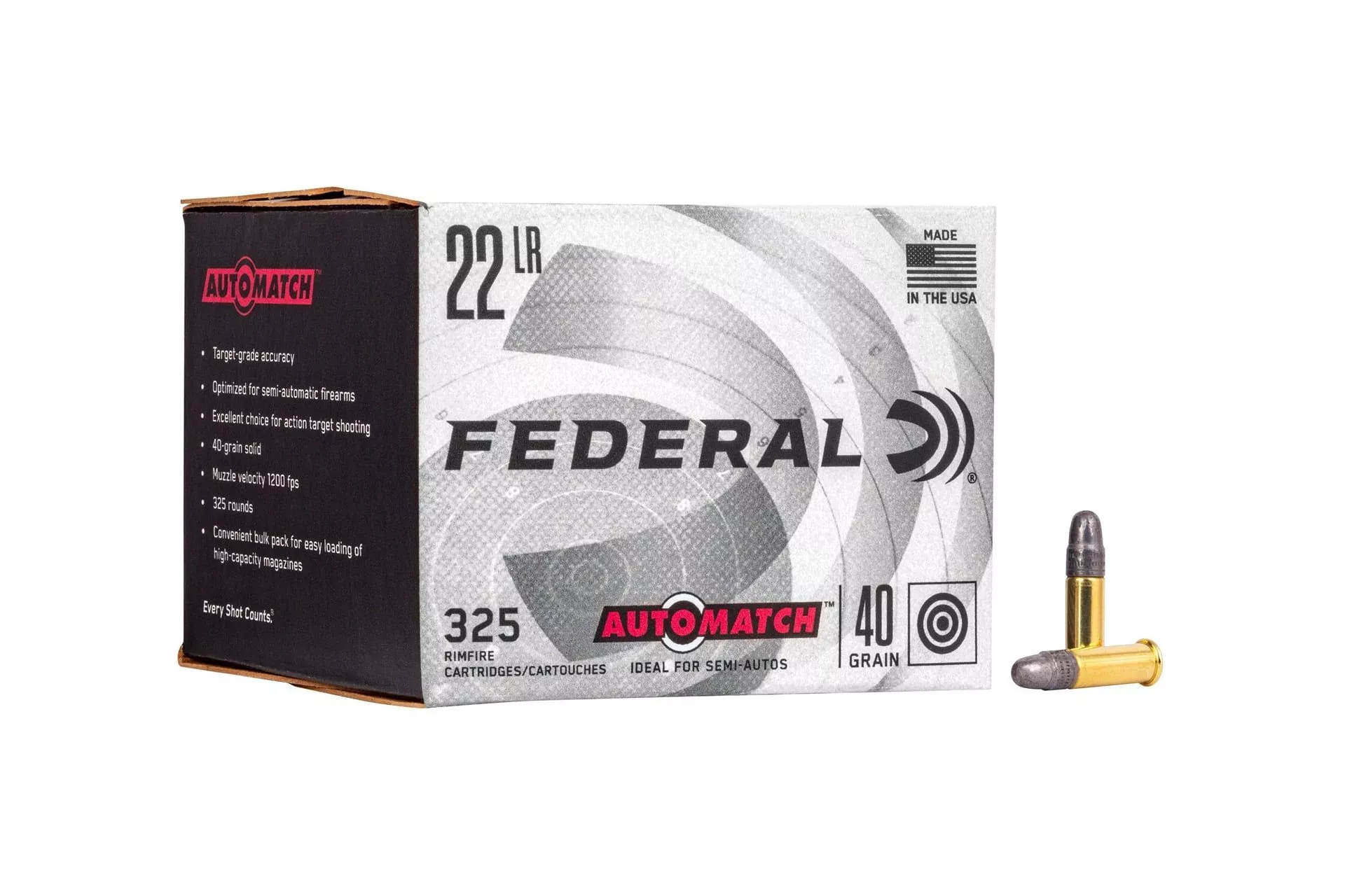Federal 22LR 40gr AutoMatch Rimfire Ammo – 3250 Rounds – AM22