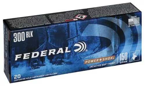 Federal 300BLKB Power-Shok300Blackout 150gr Jacketed Soft Point 20 Per Box/10 Case