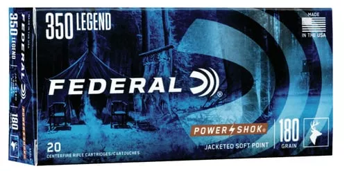 Federal 350LA Power-Shok350Legend 180gr Jacketed Soft Point 20 Per Box/10 Case