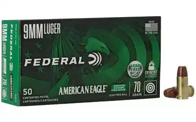 Federal American Eagle Indoor 9mm 70gr Lead Free 50 Round Box