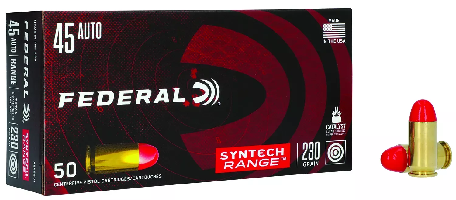 Federal Ammunition American Eagle .45 ACP 230Gr Grain Total synthetic jacket, 50-Round Box