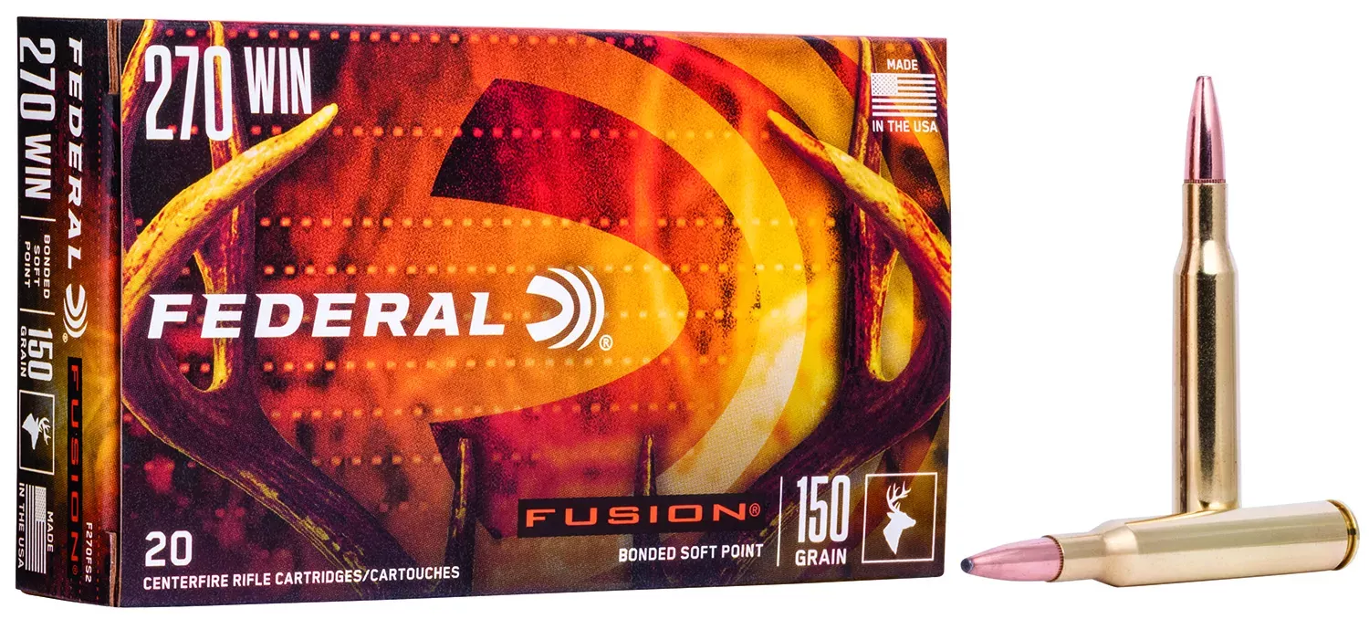 Federal Ammunition Fusion .270 Winchester 150 gr Boat tail, 20-Round Box