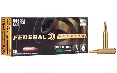 Federal Gold Medal .223 Rem 77gr Sierra MatchKing BTHP 20 Round Box