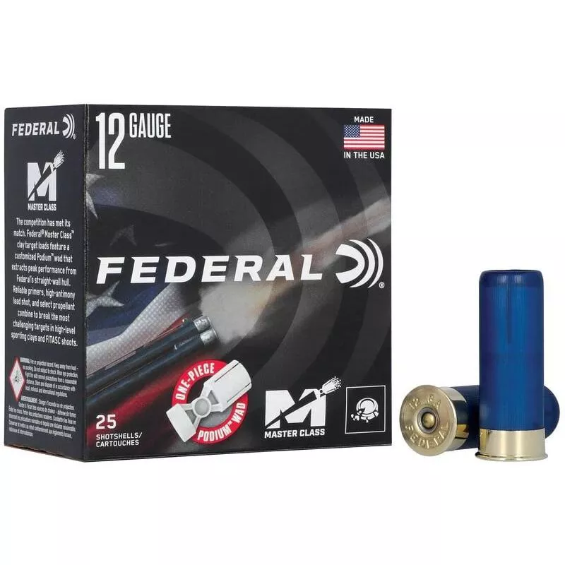 Federal Master Class Shotshells 12ga 2-3/4″ 1oz 1300 fps #7.5 25/ct