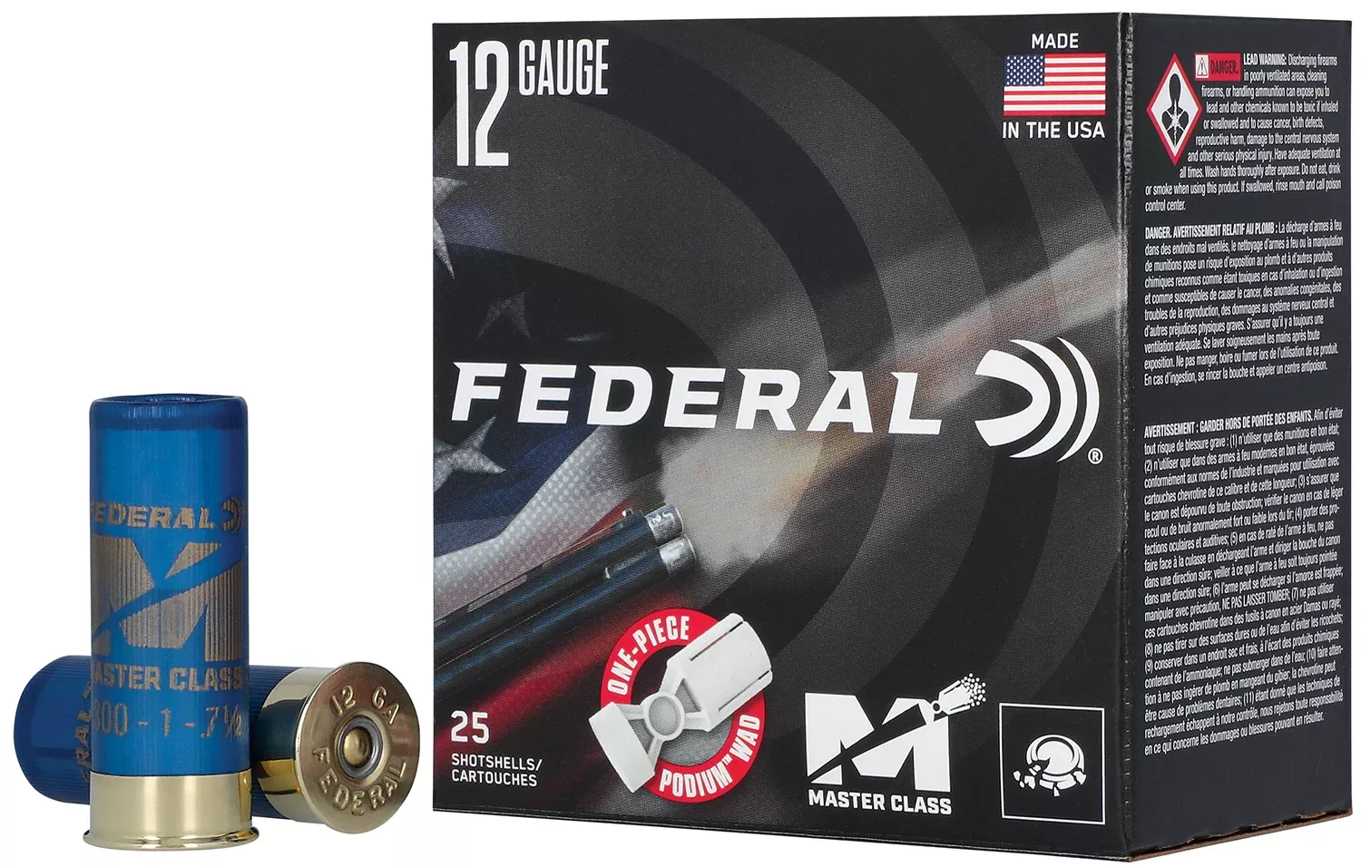 Federal MC12HC175 Master Class12Gauge 2.75" 1oz 7.5Shot 25 Per Box/10 Case