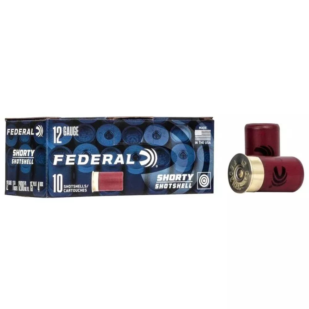 Federal Mini Shotshell 12ga 1-3/4″ 4 Buckshot 10/ct