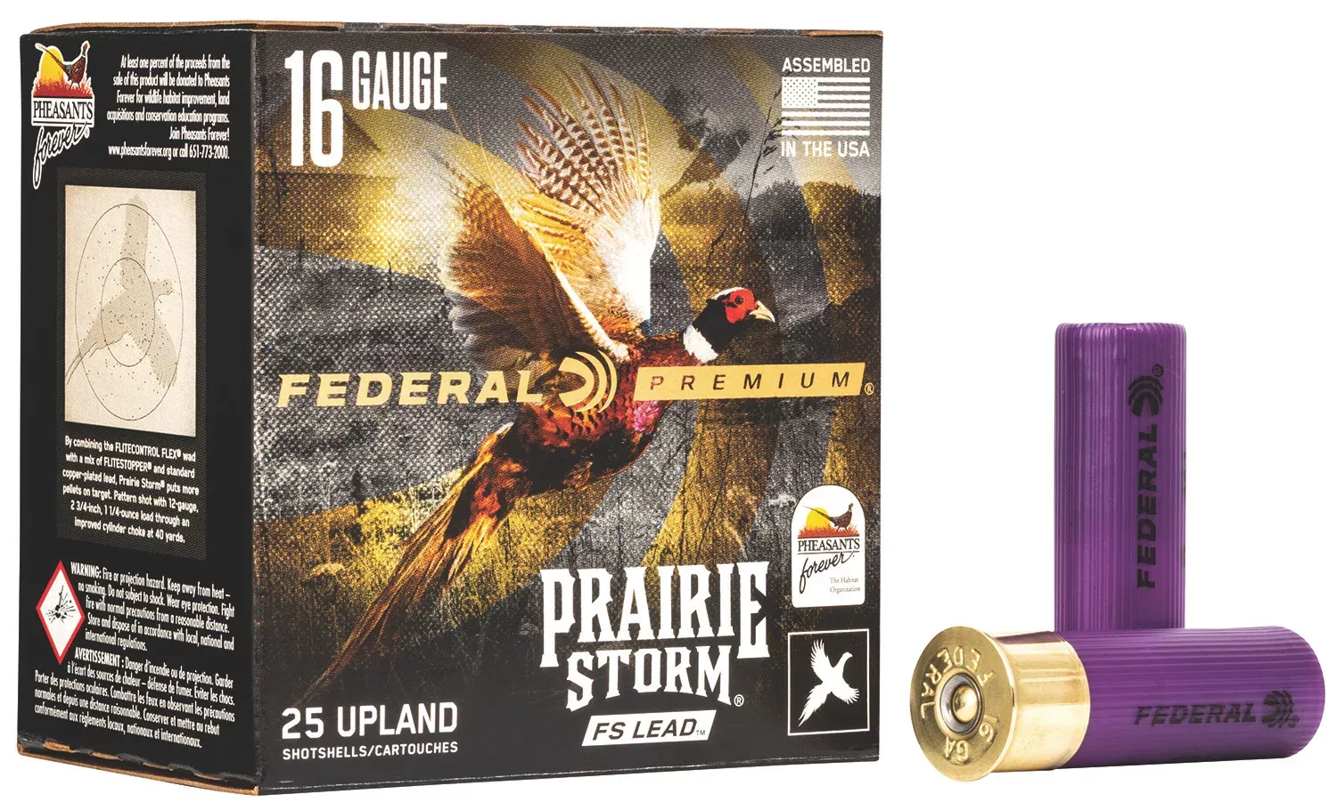 Federal PFX164FS6 Premium Prairie Storm FS 16Gauge 2.75″ 1 1/8oz 6Shot 25 Per Box/10 Case