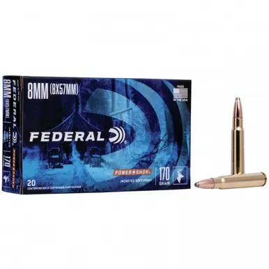 Federal Power-Shok 8mm Mauser 170 Grain SP, Box of 20