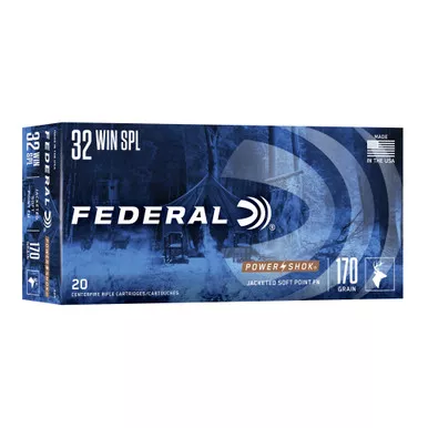 Federal PowerShok, 32 WIN Special, 170 Grain, Soft Point, 20 Round Box 32A