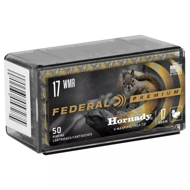 Federal Premium, 17 HMR, 17 Grain, V-Max, 50 Round Box P771
