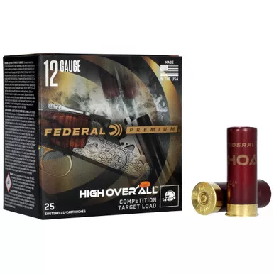 Federal Premium, High Over All, Competition Target Load, 12 Gauge 2.75", #8, 2375 Dram, 1 1/8 oz, Lead, 25, Round Box HOA12L 8
