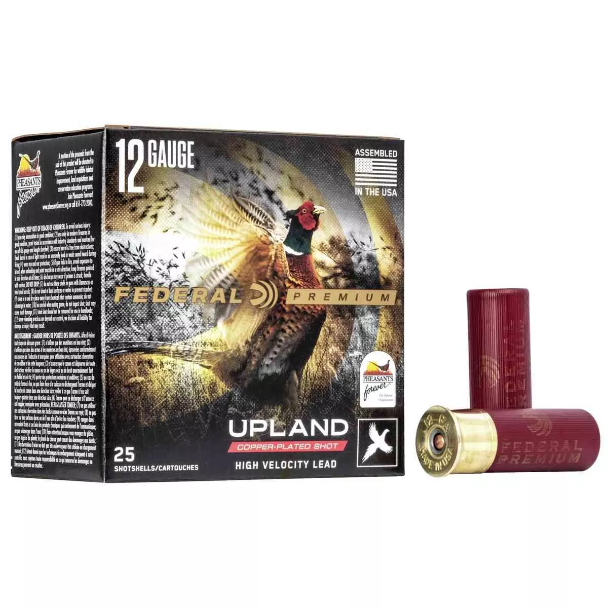 Federal Premium Wing-Shok Pheasants Forever High Velocity – 12ga 2-3/4″ 1-1/4oz. #7.5-Shot 25/Box