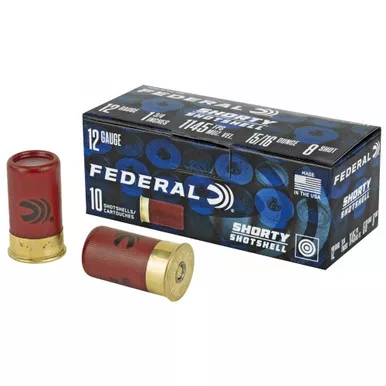 Federal Shorty Shotshell, 12 Gauge 1.75", #8 Shot, 10Rd Box, 100Rd Case SH1298