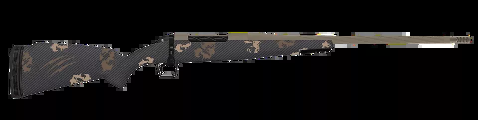 Fierce Firearms Twisted Rogue 7mm PRC Rifle with Smoked Bronze Cerakote and Sonora Ambush Camo Stock
