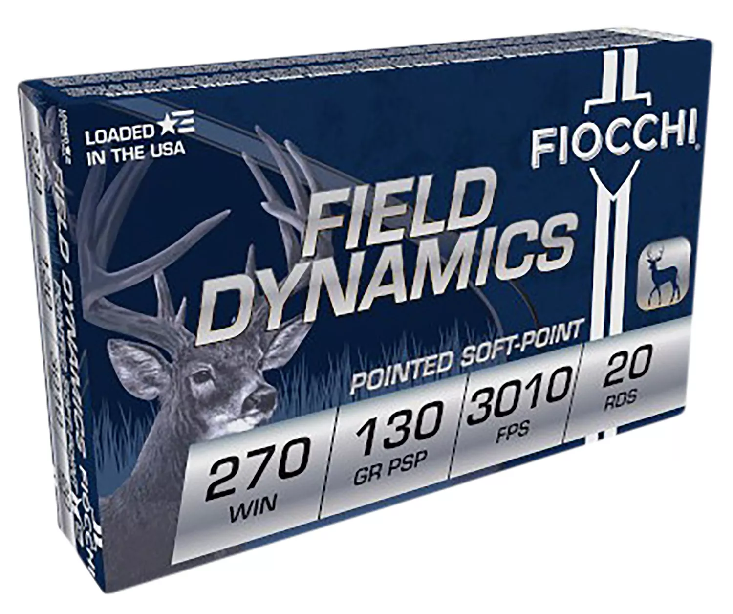 Fiocchi 270SPB Field Dynamics270Win 130gr Pointed Soft Point 20 Per Box/10 Case