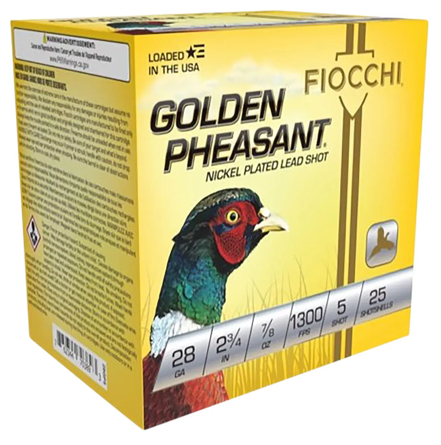 Fiocchi 28 Gauge Nickel-Plated Lead, 25-Round Box