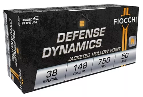 Fiocchi 38E Defense Dynamics38Special 148gr Jacketed Hollow Point 50 Per Box/20 Case