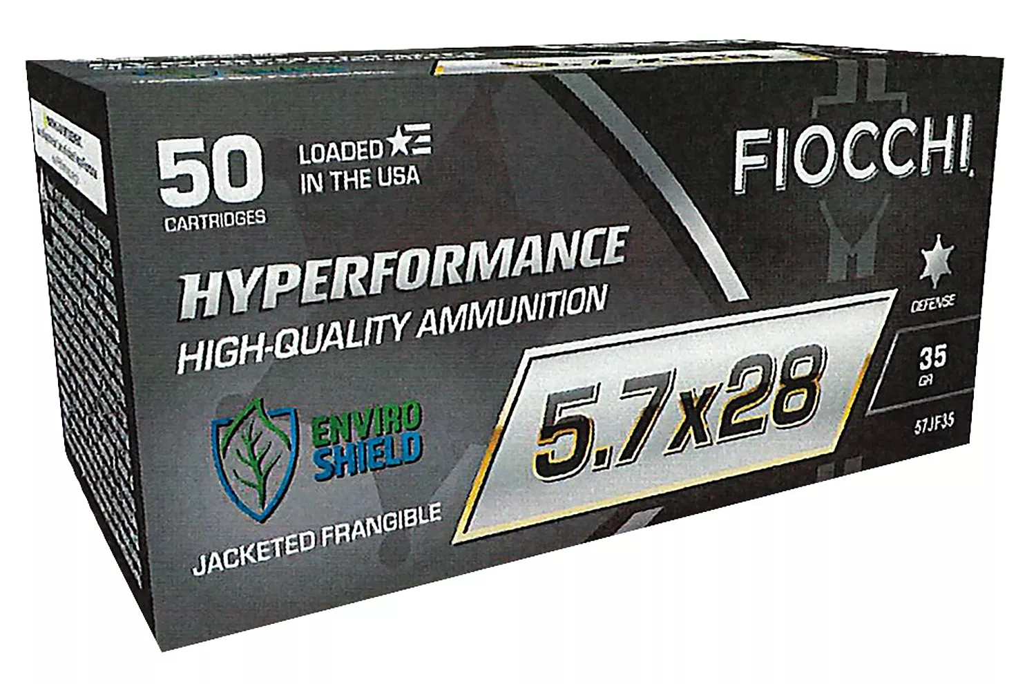 Fiocchi 57JF35 Hyperformance5.7x28mm 35gr Jacketed Frangeable 50 Per Box/10 Case
