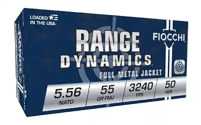 Fiocchi Ammunition Range Dynamics 5.56 55gr FMJ M193 50 Round Box