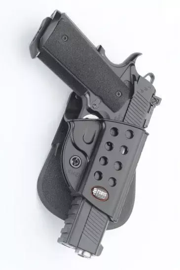 Fobus Evolution Series Paddle Holster For Springfield 1911 W/ Rail in Black Right Hand