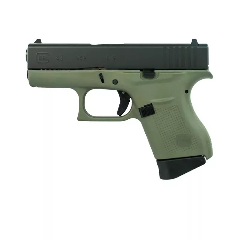 Glock 43 9mm Pistol, Battlefield Green – UI4350201BFG