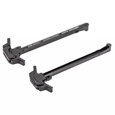 Griffin Armament SN-ACH 15, AR-15 Charging Handle, Ambidextrous, Forward-Facing Gas Vent, Anodized Finish, Black SNACH15R3