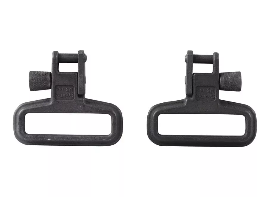 GrovTec Mil-Force Locking Sling Swivels 1.25″ Steel Black (1 Pair)