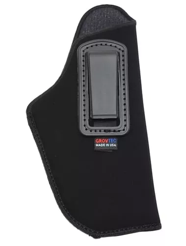 GrovTec US Inc GTHL14115R Inside The PantsIWB Size 15 Black Suede Belt Clip Fits Large Semi-Auto 3-4" Barrel Right Hand