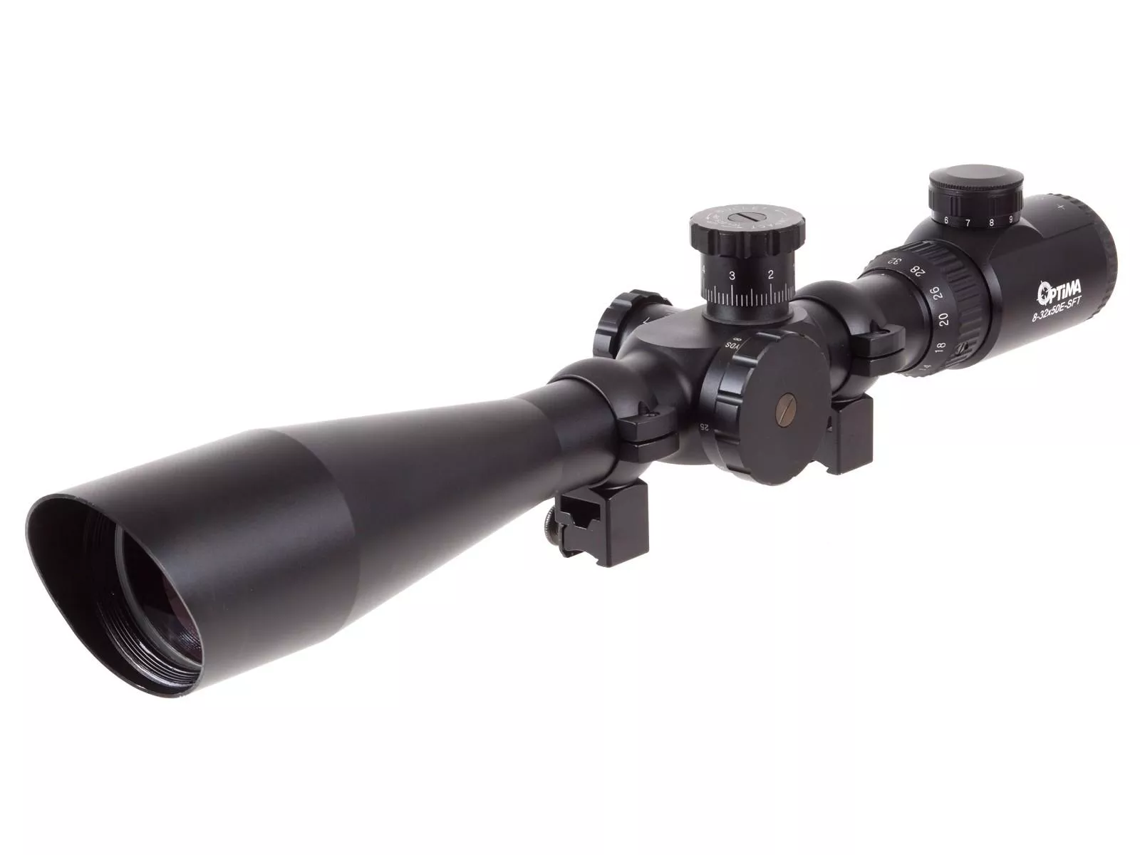 Hatsan Optima Air Rifle Scope – 8-32x50E-SFT 30mm Illum Mill-Dot – Black