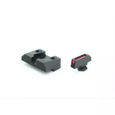 Henning Group EDC Fiber Front & Black Rear Sight Set for Glock