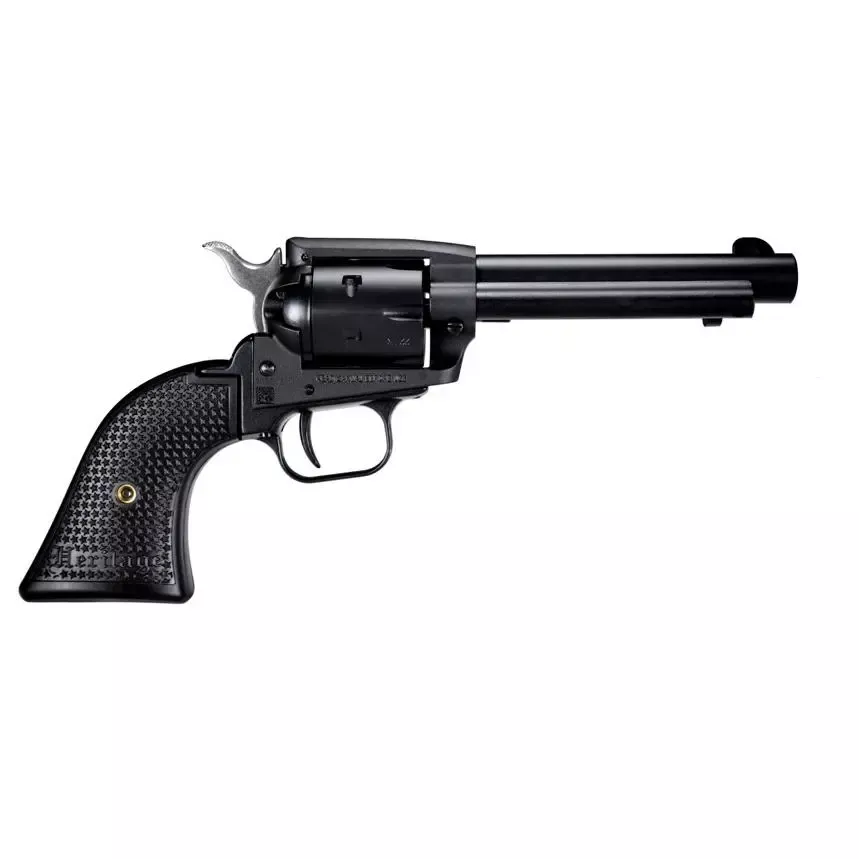 Heritage Rough Rider Steel Frame Handgun .22 LR 6RD Capacity 4.75″ Barrel Black Satin Finish Polymer Grips