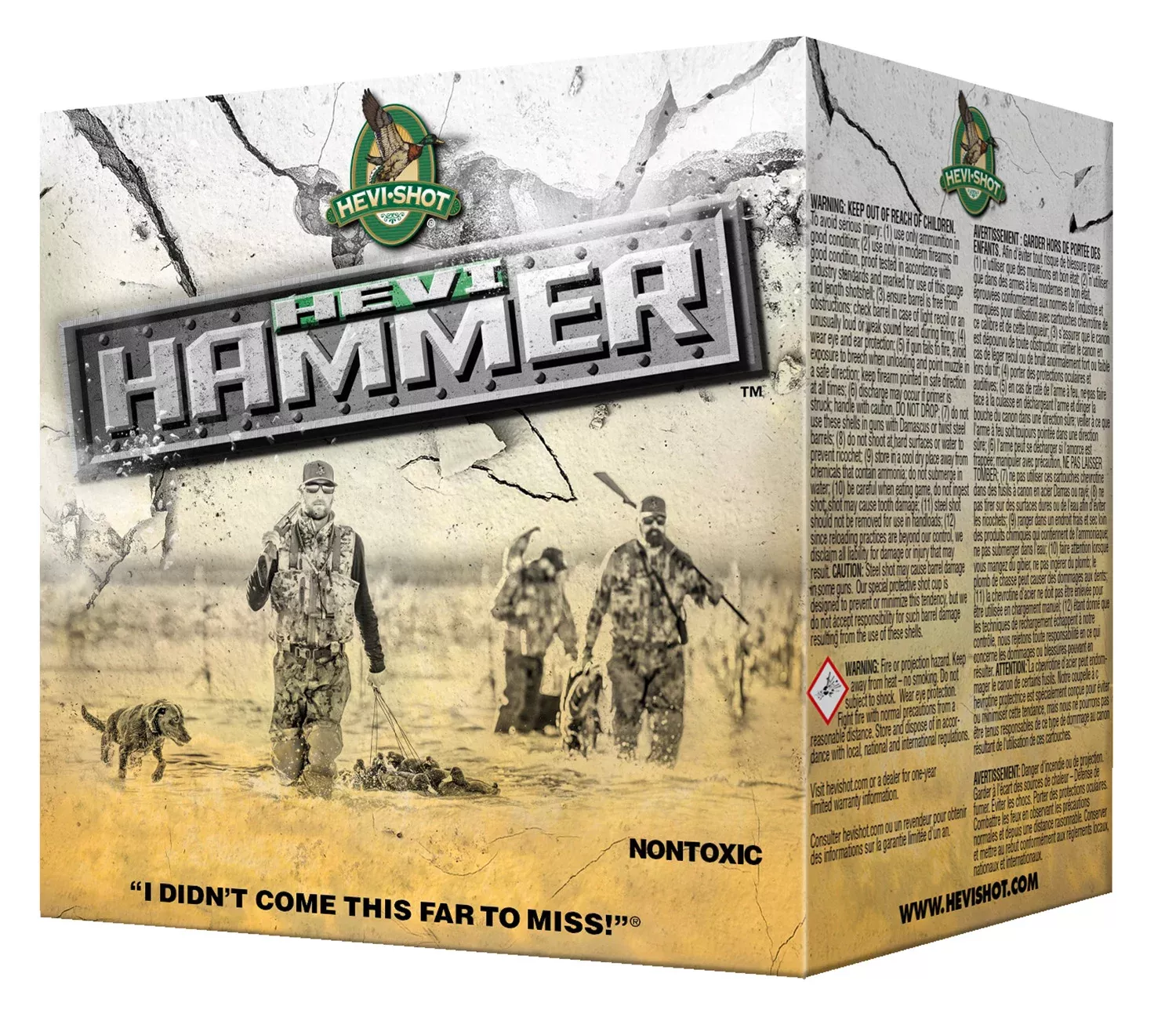 HEVI-Shot HS28304 HEVI-Hammer12Gauge 3.50" 1 1/2oz 4Shot 25 Per Box/10 Case