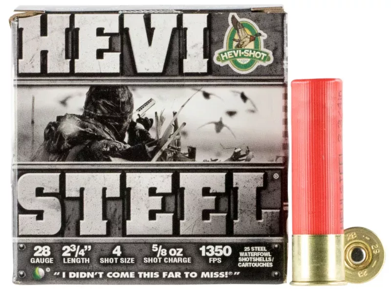HEVI-Shot HS62804 HEVI-Steel 28Gauge 2.75" 5/8oz 4Shot 25 Per Box/10 Case