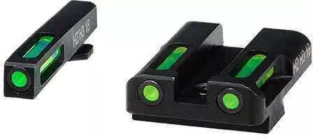 HIVIZ Sight Systems Litewave H3 Tritium/Litepipe for Glock 45 ACP /10mm Set