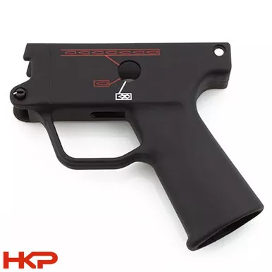 HK SP5K Trigger Housing - Ambi Navy 3 Position 0,1,F Pictogram - 9mm Spec Only - Clipped and Pinned