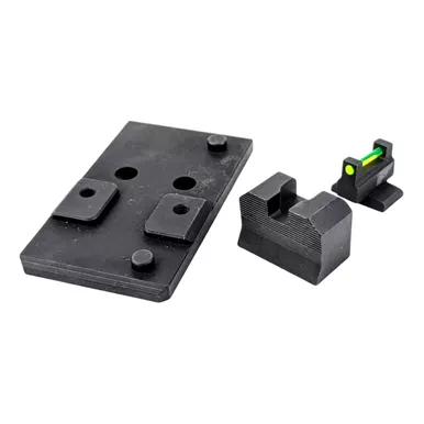 HK VP9 Sight and Optic Mount Set - Green Fiber Optic - RMR
