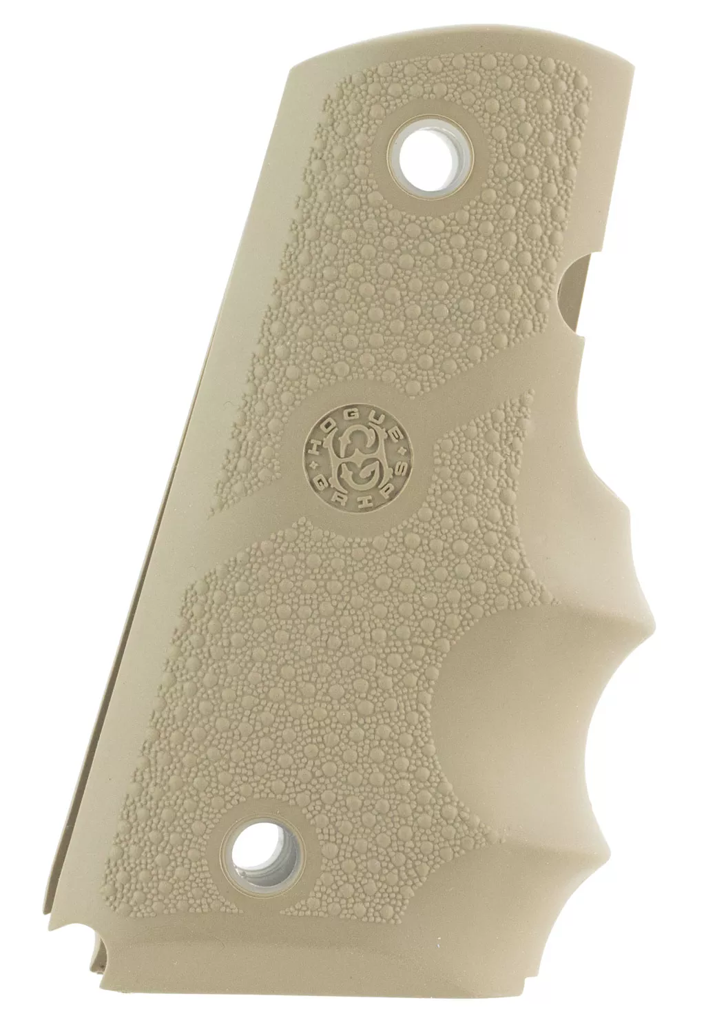 Hogue 43003 Rubber GripCobblestone Desert Tan with Finger Grooves for 1911 Officer