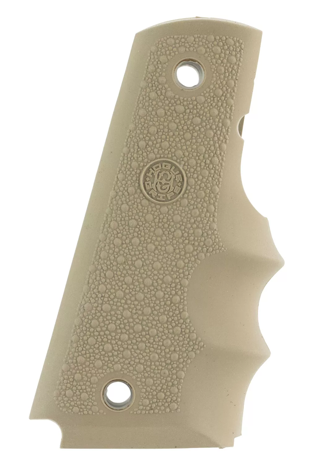Hogue 45003 OverMolded Grip Cobblestone Desert Tan Rubber withFinger Grooves for 1911 Governement