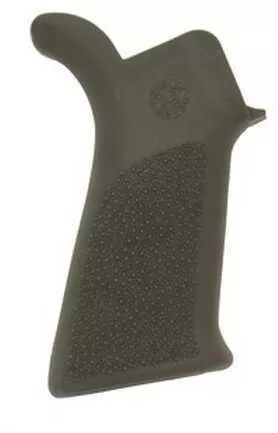 Hogue AR-15 Rubber Grip Beavertail FALSE Finger Grooves Olive Drab Green 15031
