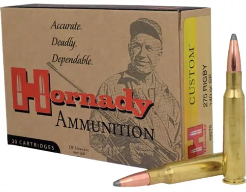 Hornady 8070 Custom275Rigby 140gr InterLock Spire Point 20 Per Box/10 Case