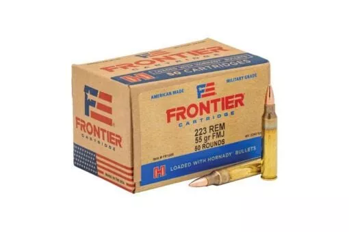 Hornady FR1005 Frontier .223 Remington 55 Grain Full Metal Jacket Rifle Ammo – 50 round box – FR1005
