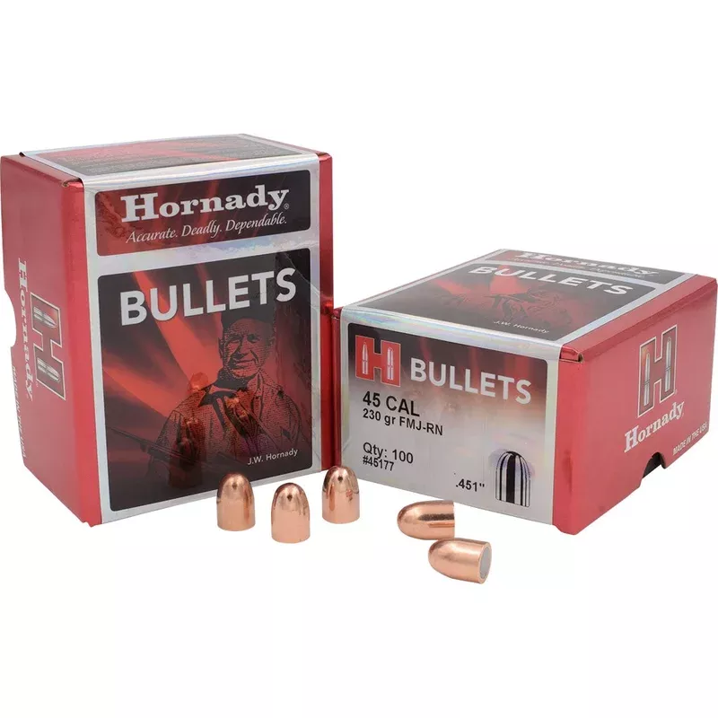 HORNADY – Full Metal Jacket 45 Caliber (0.451″) 230gr 500/Box Quantity Discount PriceAdd To Favorite