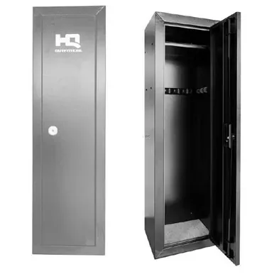 HQ Outfitters 10 Gun Steel Cabinet, 53″ x 15.5″ x 14″, Key Lock