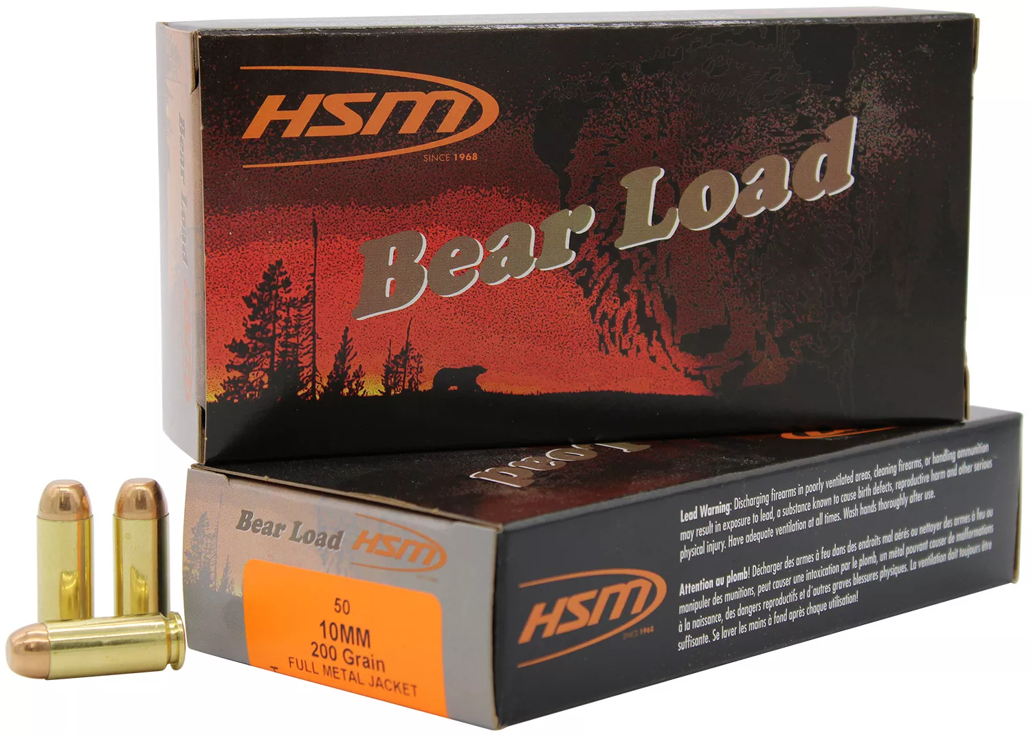 HSM 10MM8N Training10mm Auto 200 gr Full Metal Jacket 50 Per Box/ 20 Case