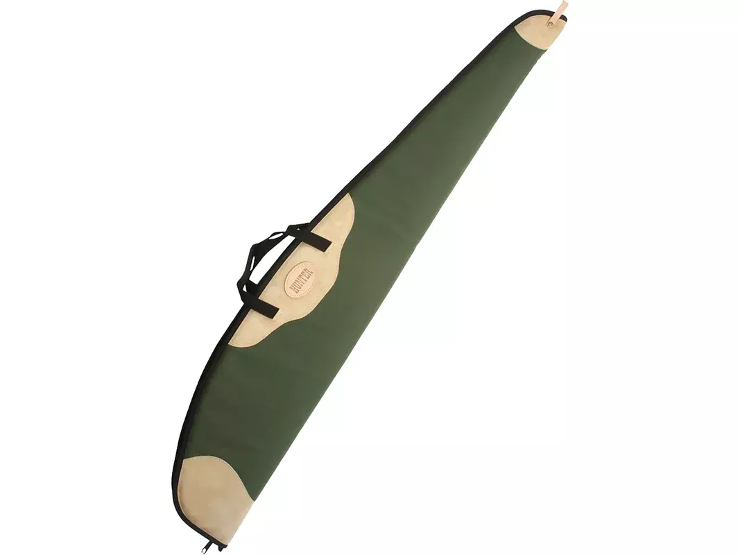 Hunter Shotgun Gun Case 52″ Canvas with Suede-Leather Trim Green