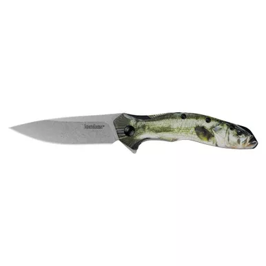 Kershaw Shoreline - Folding Knife/Assisted, Plain, 3", Silver