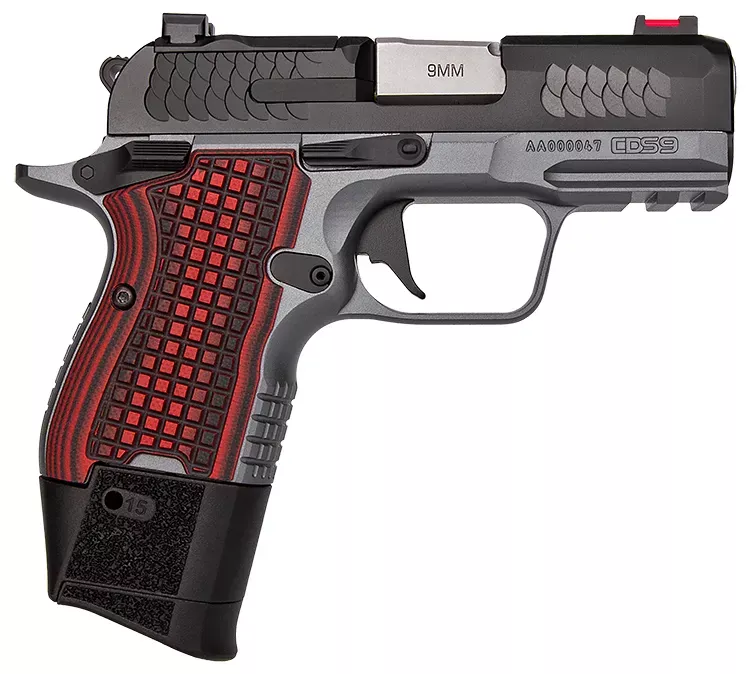 Kim CDS9 9mm Two-tone Red Grips OR Rl