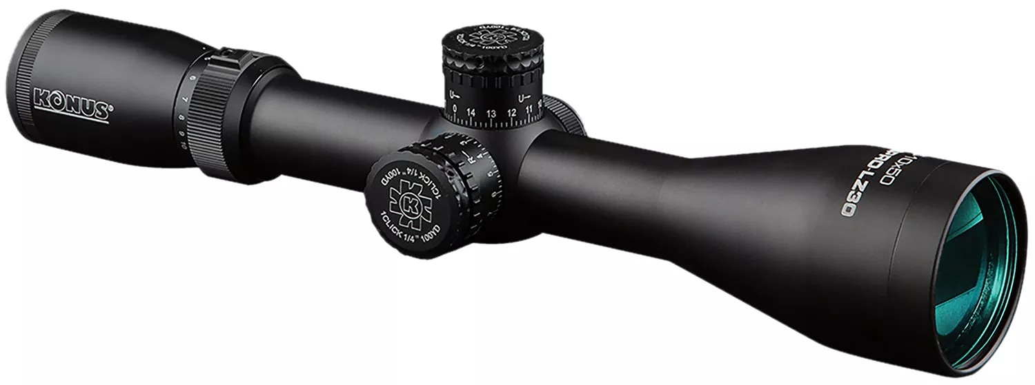 Konus 7180LZ-30 Black 2.5-10x 30/30 w/ Illuminated Floating Corss Red/Blue Reticle