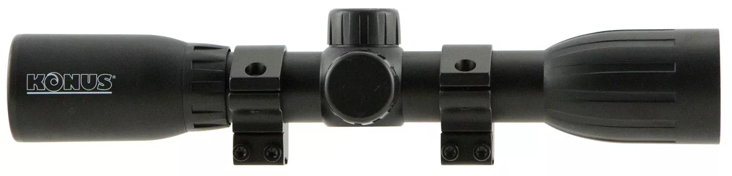 Konus 7350 KonusFireMatte Black 4x32mm 1″ Tube 30/30 Reticle Includes Mounting Rings